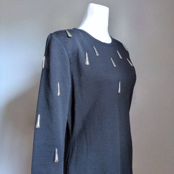 Vintage Outlander Knit Sweater Dress Wool Blend Midi Size Petite Small - Picture 7 of 9